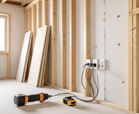 Building a Stud Wall with Integrated Cabling