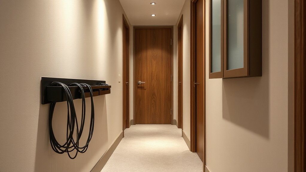 cable management in hallways
