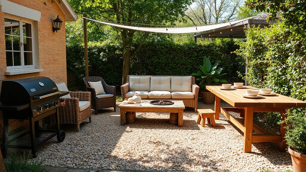 cozy functional outdoor seating