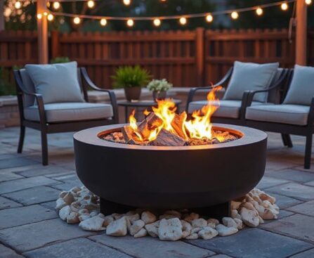 durable stylish firepit materials