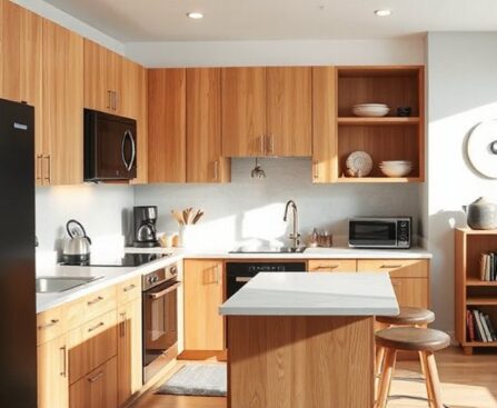 efficient small apartment kitchens