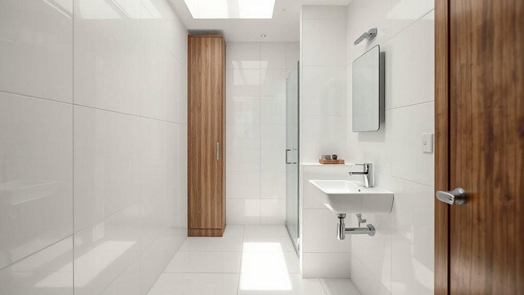 layered lighting for small baths