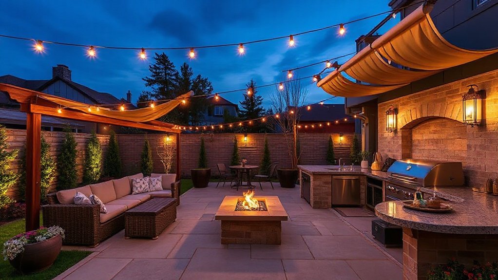 layered outdoor ambient lighting
