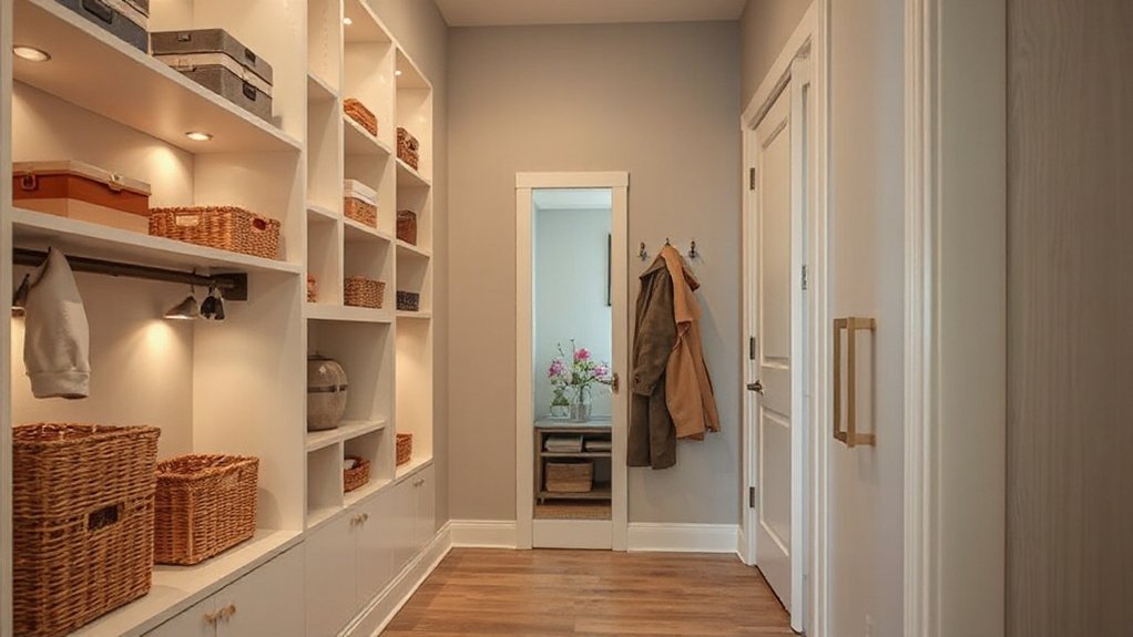 maximize slim hallway storage