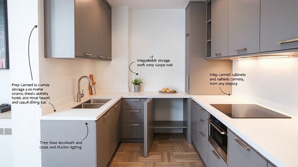 multi functional kitchen workspace