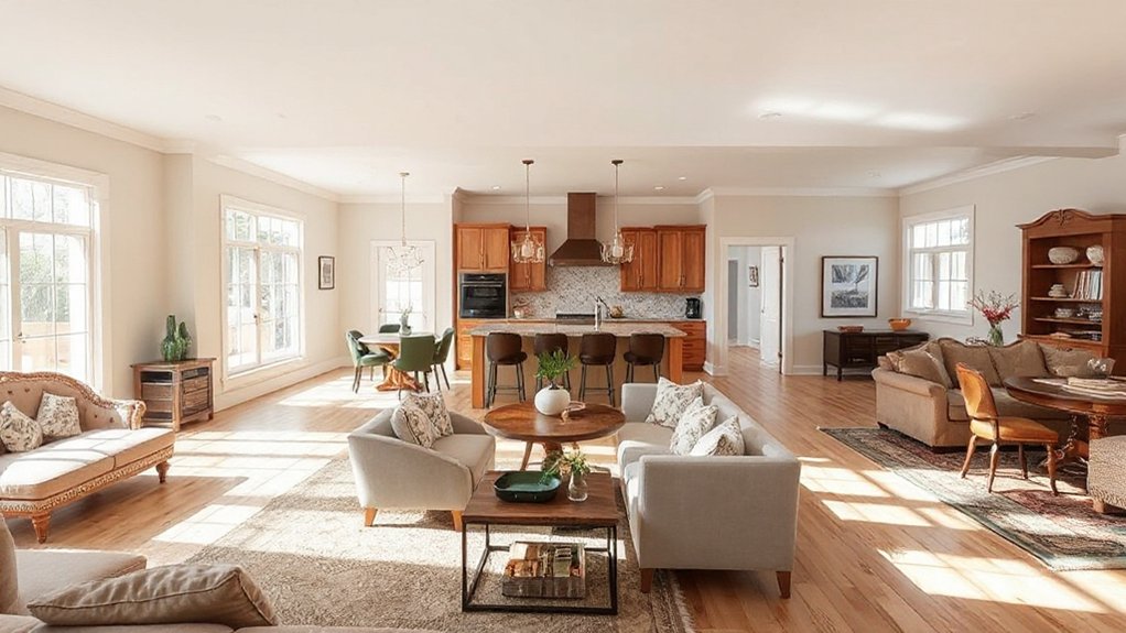 open plan enhances space efficiency