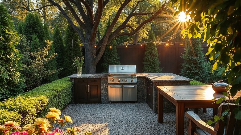optimal bbq garden location