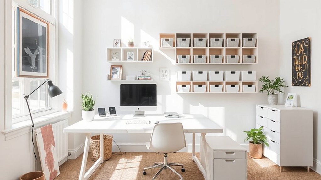 organize declutter inspire workspace