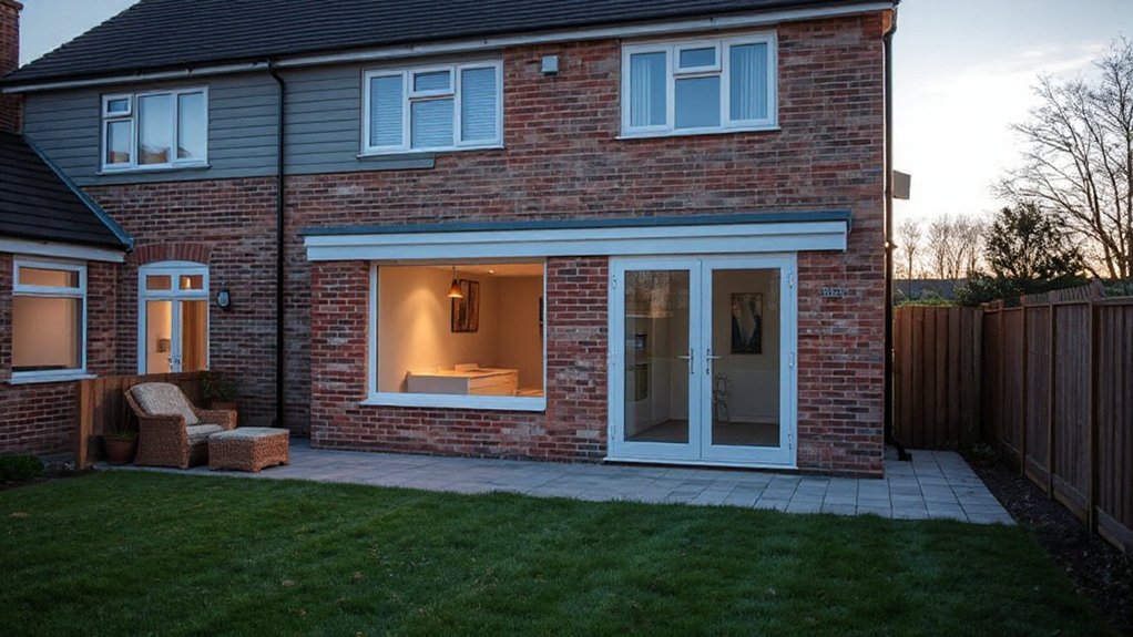 A rear extension on a semi-detached home planning requirements