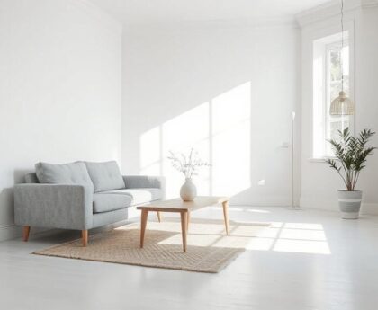simplistic modern aesthetic space