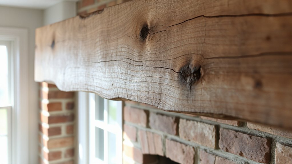 budget friendly reclaimed fireplace mantel