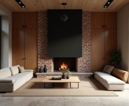 contemporary inglenook integration