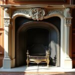 elegant fireplace as centerpiece