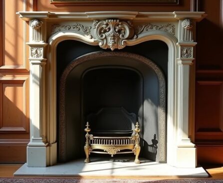 elegant fireplace as centerpiece