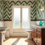elegant geometric bathroom redesign