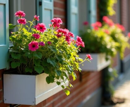 installing decorative flower boxes