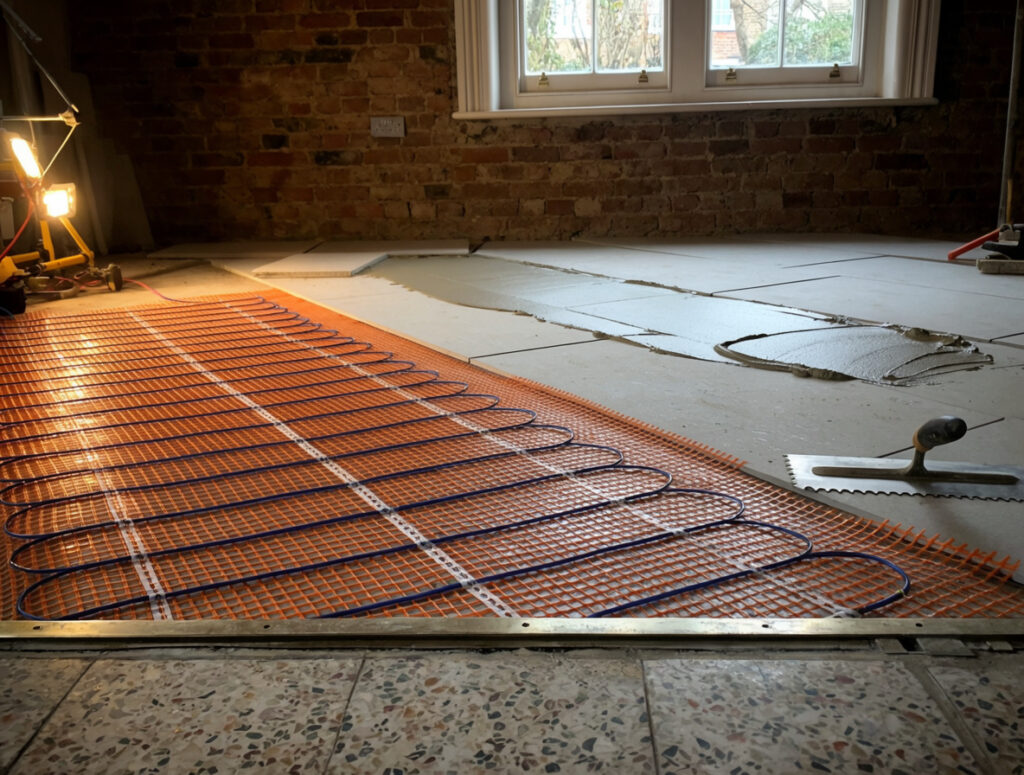 Retro fitting electric UFH